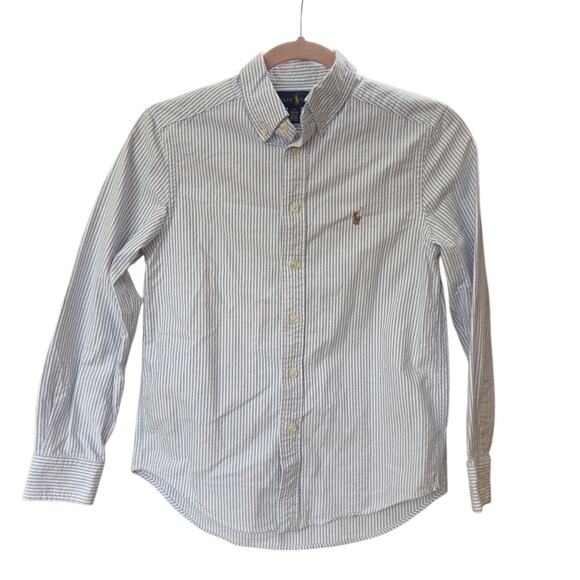 Polo Ralph Lauren Striped Long Sleeve Button Down Shirt Size Medium 10-13 - Picture 1 of 15